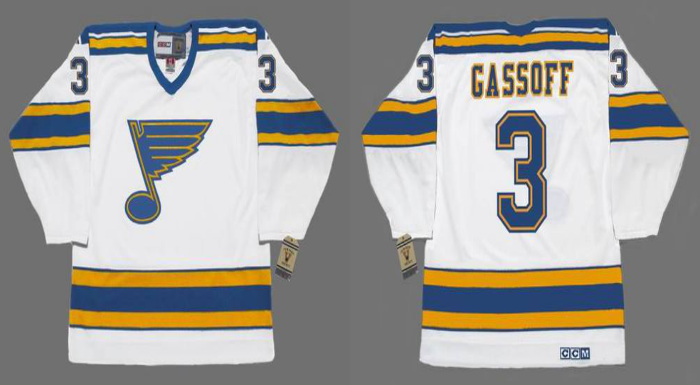 2019 Men St.Louis Blues 3 Gassoff white CCM NHL jerseys